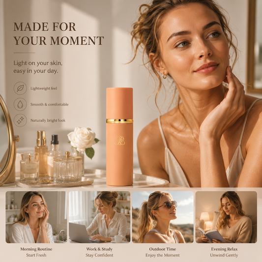 Summer New! Sweat-Proof Foundation |  Coverage | All-Day Wear for Work, Gym & Travel